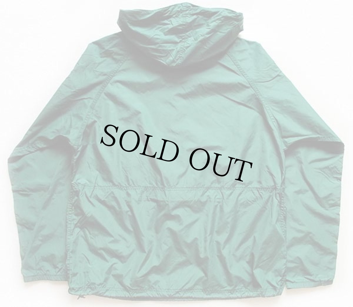 画像2: 80s USA製 L.L.Bean ナイロン アノラックパーカー 緑 L (2)