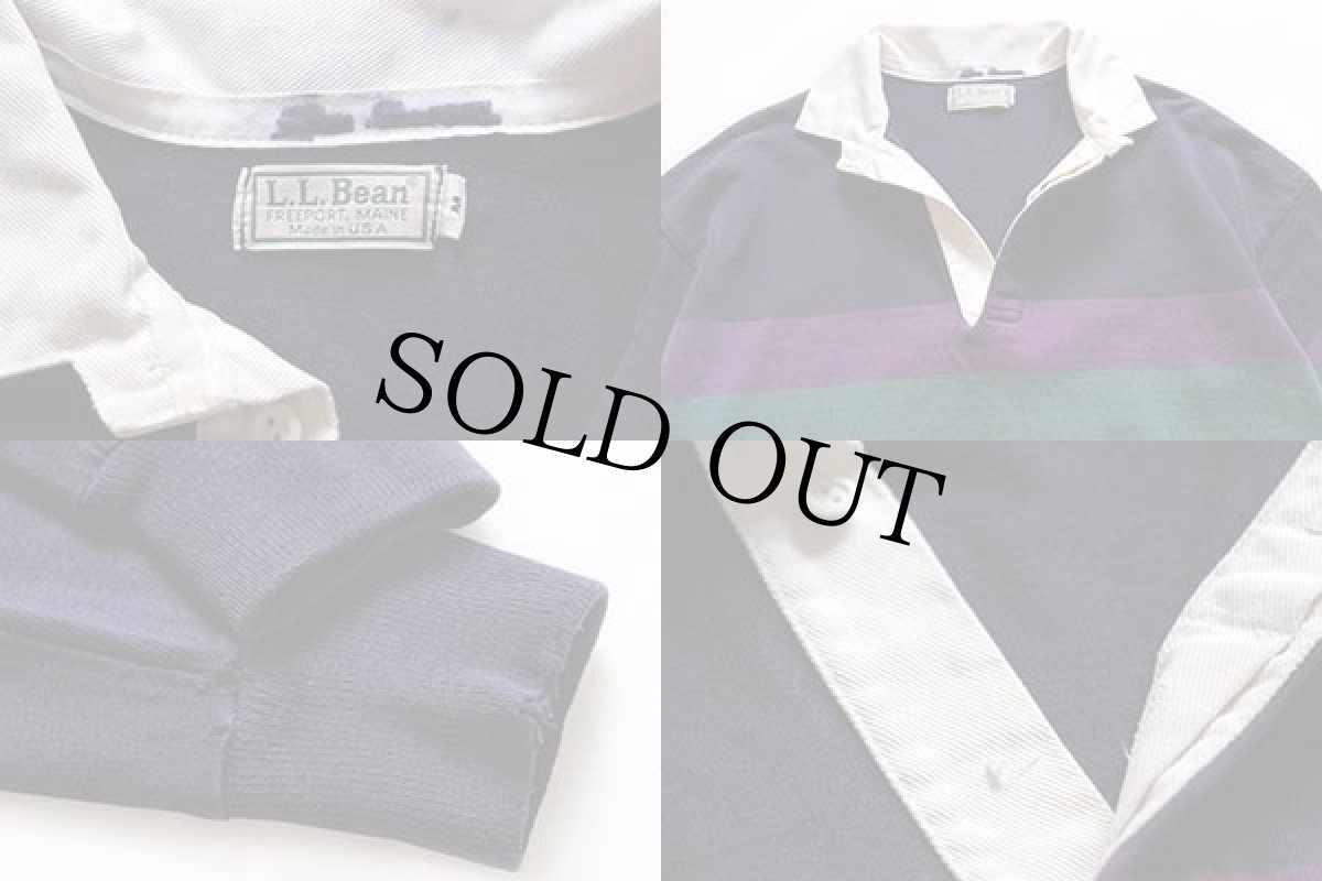 画像3: 80s USA製 L.L.Bean ヘビー コットン ラガーシャツ 紺 M (3)