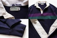 画像3: 80s USA製 L.L.Bean ヘビー コットン ラガーシャツ 紺 M (3)