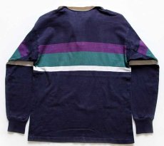 画像2: 80s USA製 L.L.Bean ヘビー コットン ラガーシャツ 紺 M (2)
