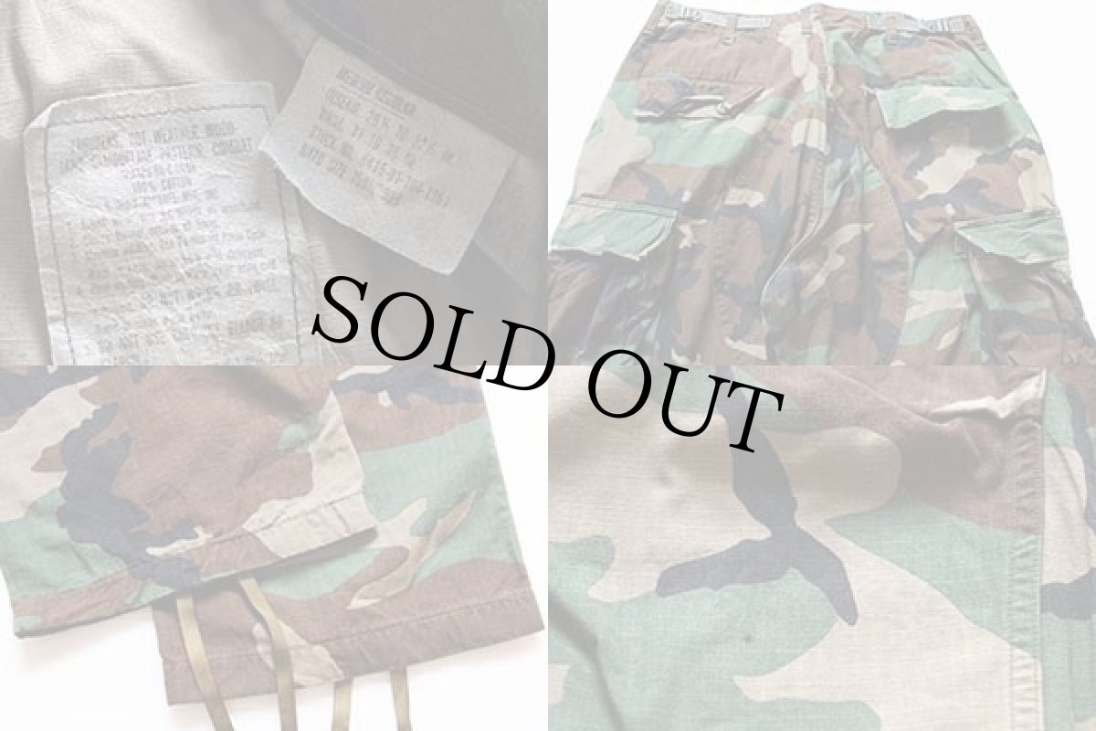 画像3: 80s 米軍 U.S.ARMY ウッドランドカモ BDU カーゴパンツ M-R (3)