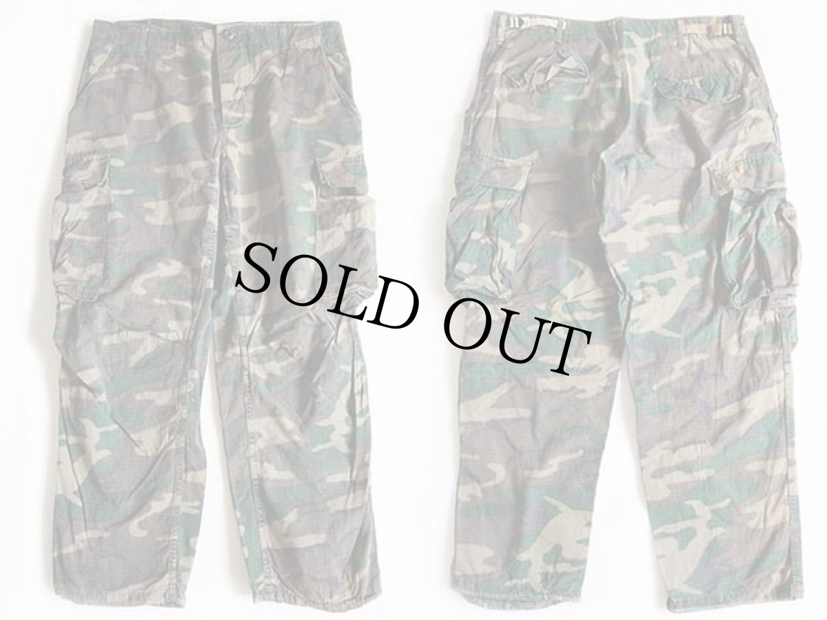 画像2: 70s 米軍 U.S.ARMY LC-1 リーフカモ カーゴパンツ M-S (2)