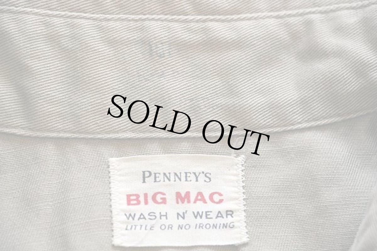 画像4: 50s PENNEY'S BIGMACビッグマック マチ付き コットンツイル ワークシャツ カーキ 16 (4)