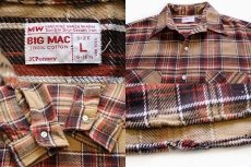 画像3: 70s JCPenney BIGMACビッグマック チェック コットン フランネルシャツ L (3)