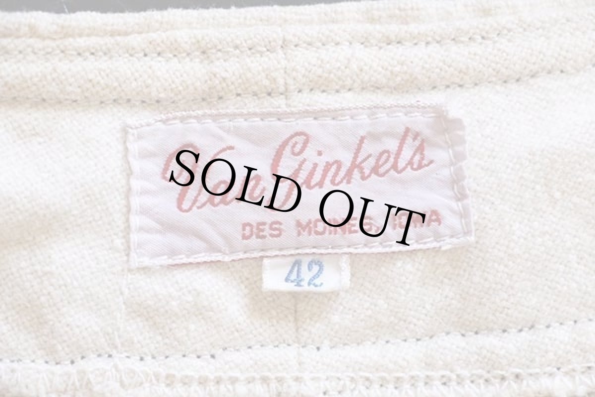 画像5: 60s Van Ginkel's OSKY パッチ付き ウール ベースボールシャツ 生成り 42 (5)