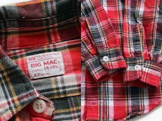 画像3: 70s JCPenney BIGMACビッグマック チェック コットン ライト フランネルシャツ S (3)