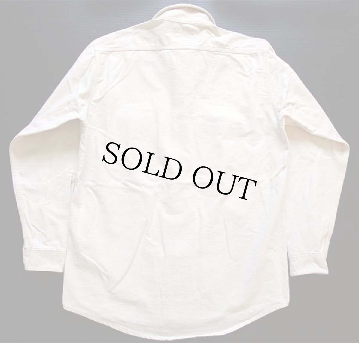 画像2: 80s USA製 DEERSKIN 無地 コットン シャモアクロスシャツ ナチュラル (2)