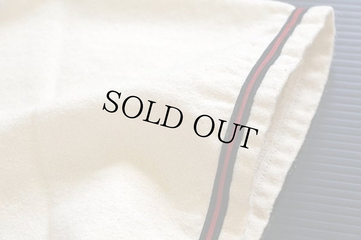 画像6: 60s Van Ginkel's OSKY パッチ付き ウール ベースボールシャツ 生成り 42 (6)