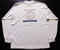 画像2: 90s USA製 TCF BANK 両面プリント コットン 長袖Tシャツ 生成り XL (2)