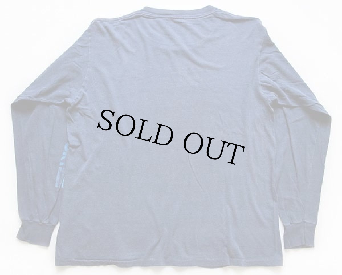 画像2: 90s USA製 Fordフォード MOTORSPORT コットン 長袖Tシャツ 紺 フェード L (2)