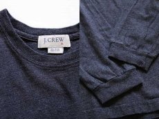 画像3: 90s USA製 J.CREW 無地 コットン 長袖Tシャツ チャコールグレー XL (3)