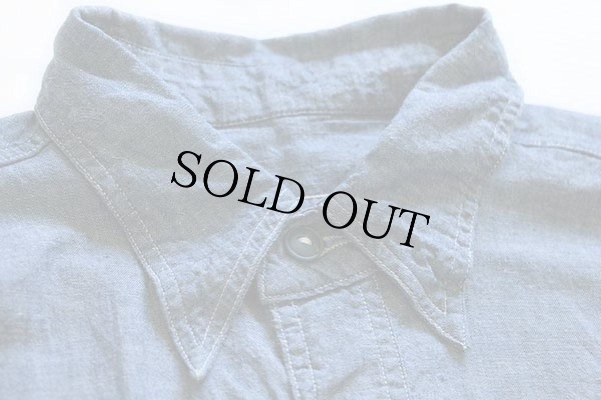 画像4: 40s 米軍 U.S.NAVY M-43 マチ付き コットン シャンブレーシャツ 16 (4)