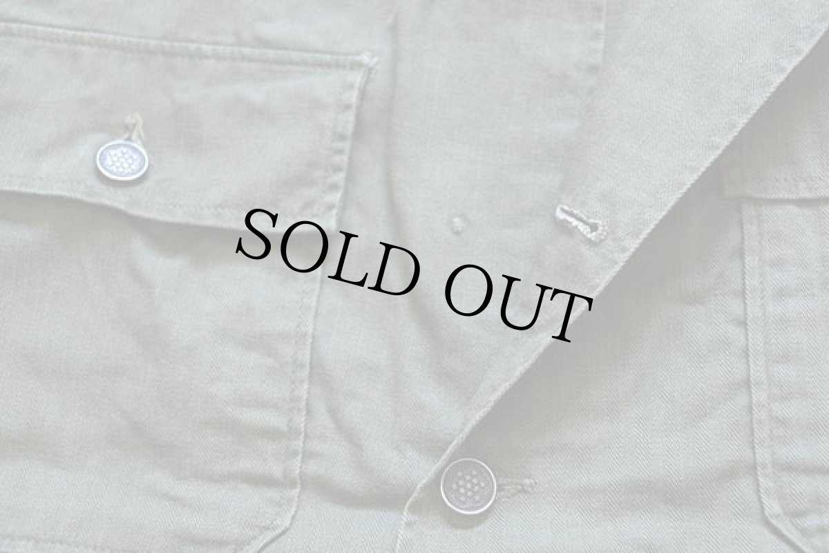 画像6: 40s 米軍 U.S.ARMY M-47 HBT ヘリンボーンツイルジャケット ユーティリティシャツ S (6)