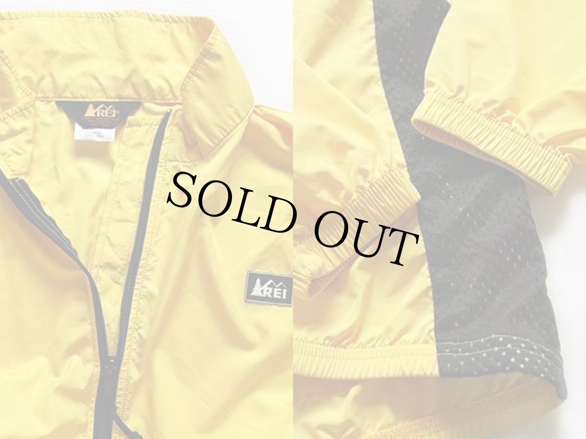 画像3: 90s USA製 REI ナイロン サイクルジャケット 黄×黒 L (3)