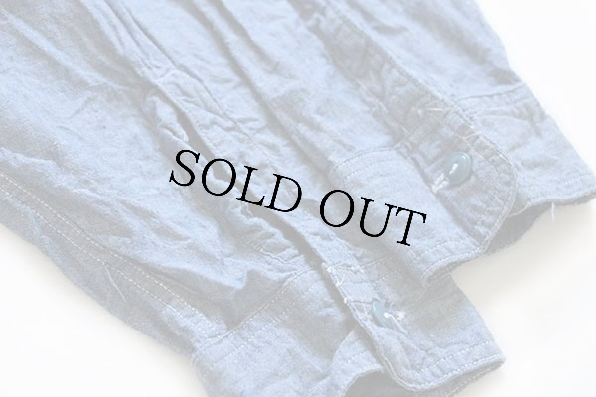 画像6: 40s 米軍 U.S.NAVY M-43 マチ付き コットン シャンブレーシャツ 16 (6)