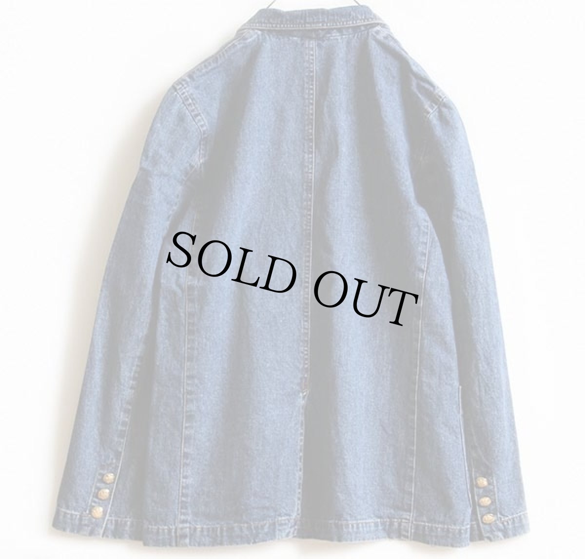 画像2: LAUREN JEANS ラルフローレン デニム ブレザー ジャケット S (2)