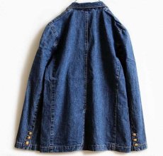 画像2: LAUREN JEANS ラルフローレン デニム ブレザー ジャケット S (2)