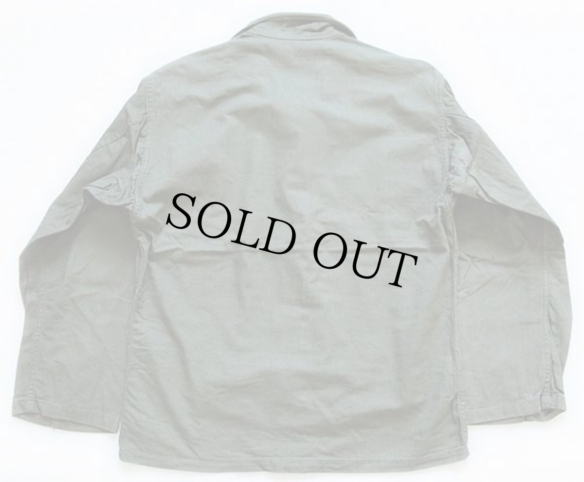 画像2: 50s 米軍 U.S.ARMY M-47 HBT ヘリンボーンツイルジャケット ユーティリティシャツ オリーブドラブ S★OD-7 (2)