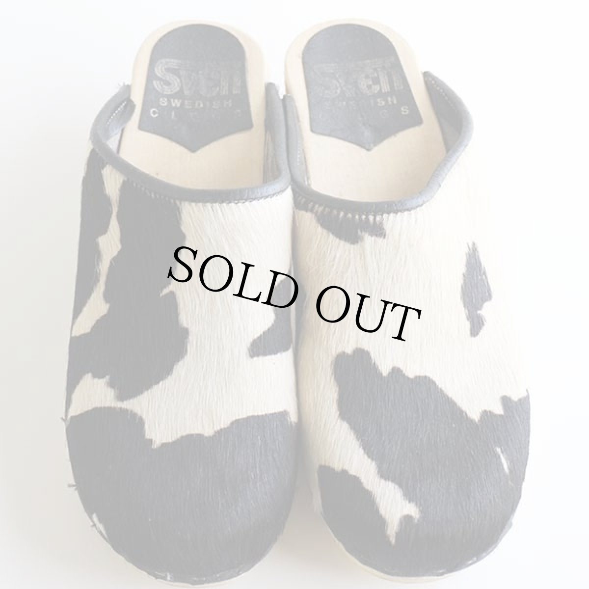 画像2: スウェーデン製 Sven ハラコ レザー サボ サンダル 41★クロッグ (2)