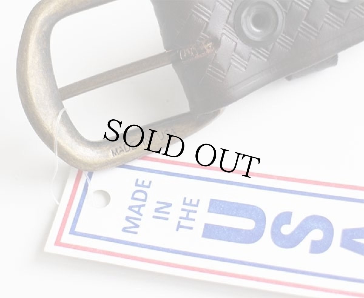 画像4: 新品★USA製 UNKNOWN バスケット柄 カービング レザーベルト 焦げ茶 38★1195 (4)