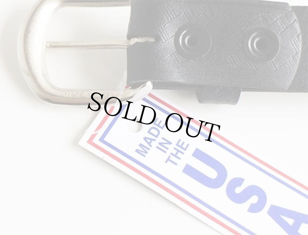 画像4: 新品★USA製 UNKNOWN バスケット柄 カービング レザーベルト 黒 36★1194 (4)