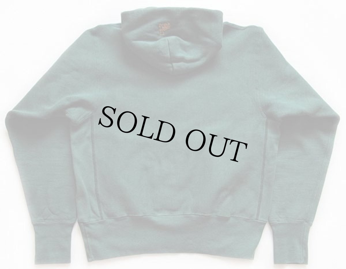 画像2: 90s USA製 CAMBERキャンバー PREBLE TRACK&FIELD リバースウィーブ スウェットパーカー 緑 M (2)