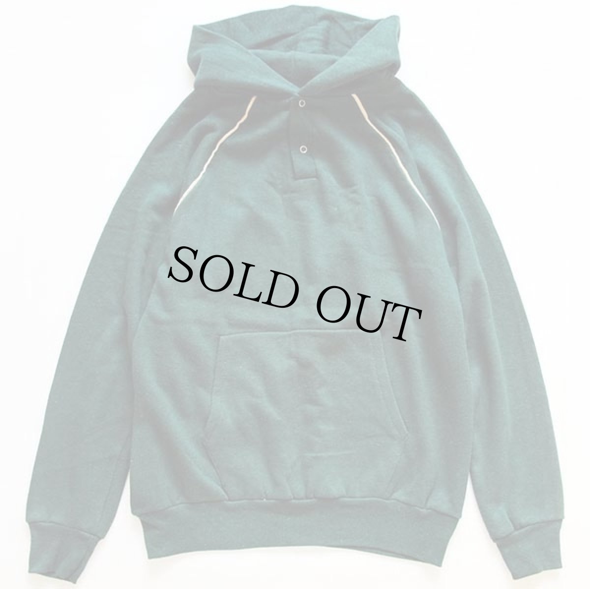 画像2: デッドストック★80s USA製 無地 スウェットパーカー 深緑 M (2)