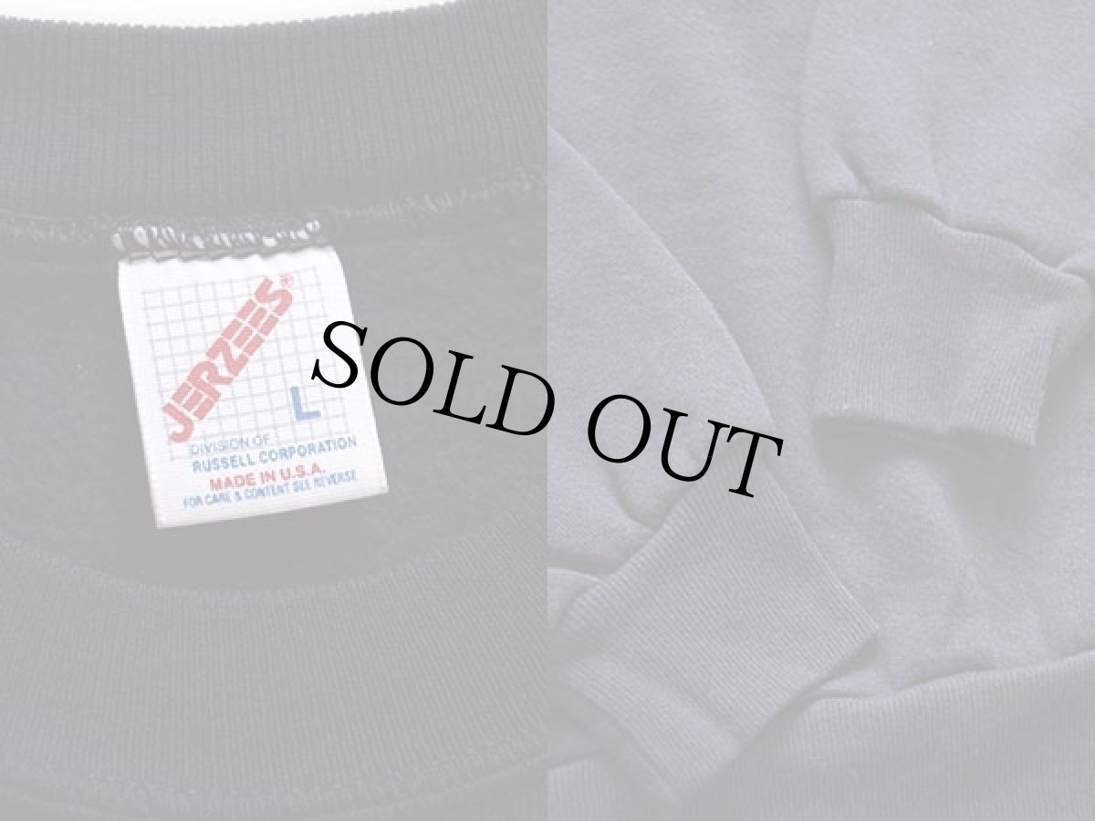 画像4: デッドストック★80s USA製 JERZEES 無地 スウェット 黒 L★ブランク (4)