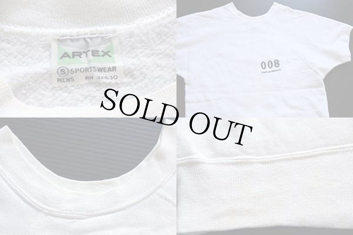 画像3: 60s ARTEX 008 REPLACEMENT コットン 半袖スウェット 白 S (3)