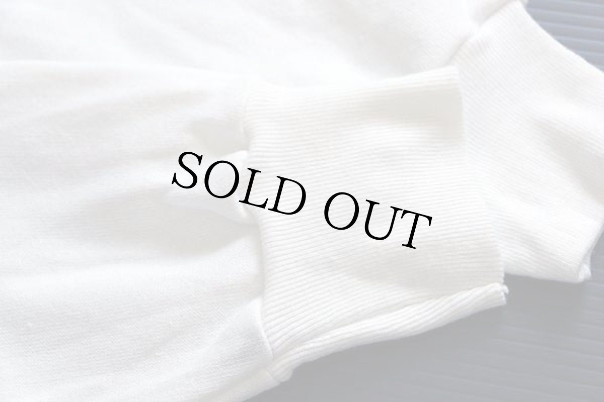 画像6: デッドストック★80s USA製 Championチャンピオン Notre Dame 染み込みプリント スウェットパーカー 白 M (6)