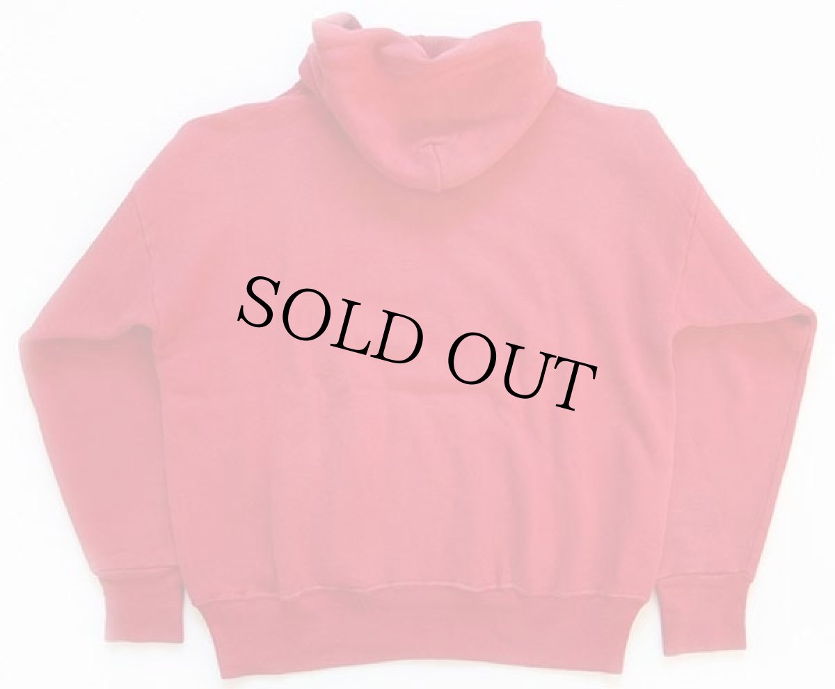 画像2: 60s UNKNOWN 無地 フード裏サーマル コットン スウェットパーカー 赤 (2)