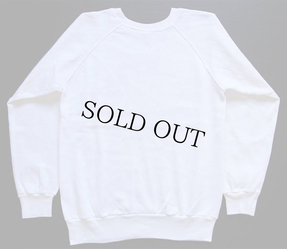 画像2: 80s USA製 Championチャンピオン BOSTON UNIVERSITY 染み込みプリント スウェット 白 M (2)