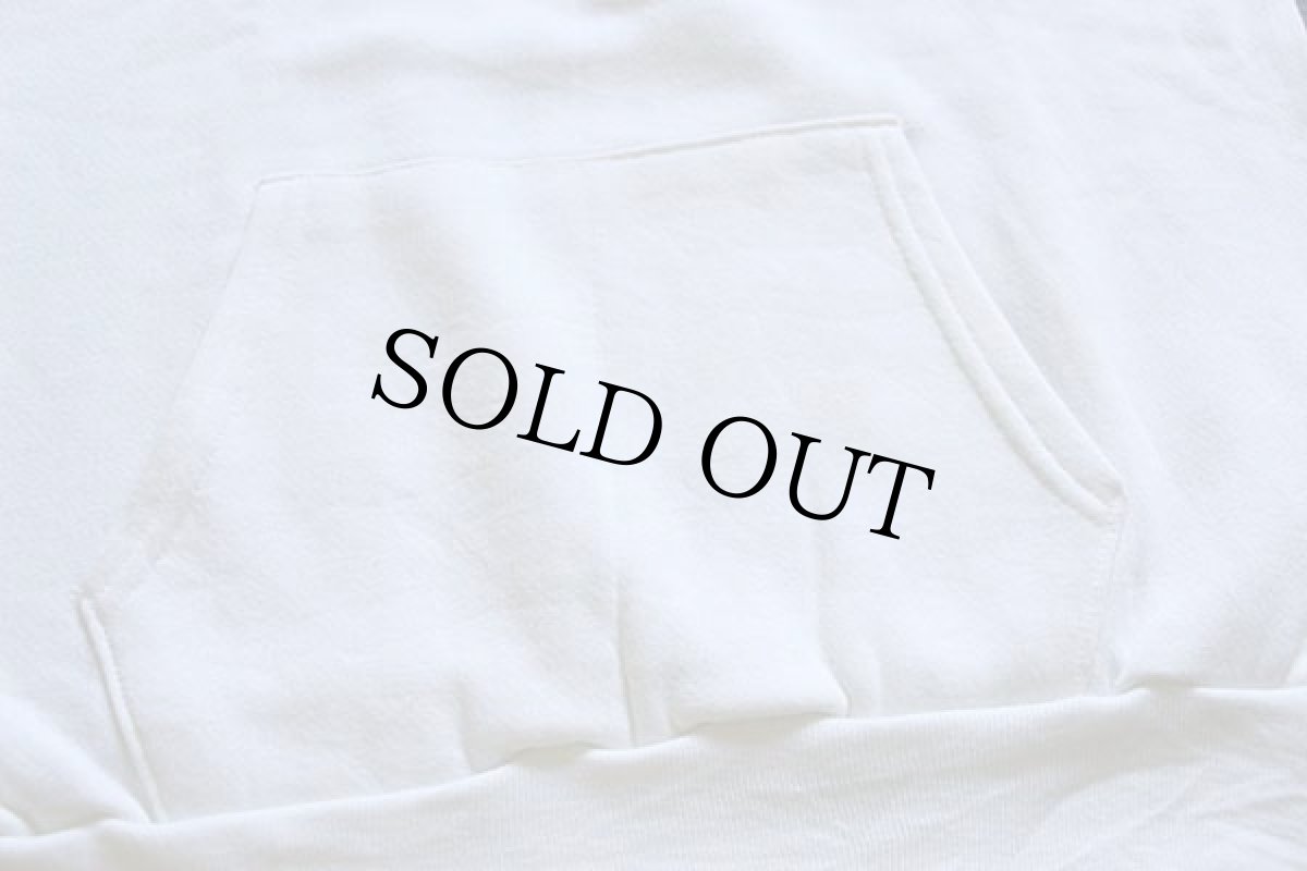 画像5: デッドストック★80s USA製 Championチャンピオン Notre Dame 染み込みプリント スウェットパーカー 白 M (5)