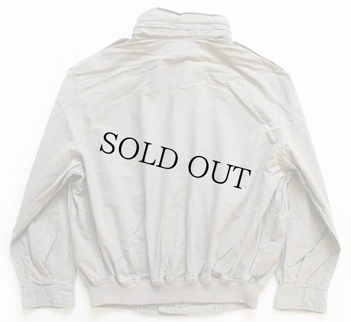 画像2: 80s BANANA REPUBLICバナナリパブリック コットンジャケット グレーベージュ S (2)