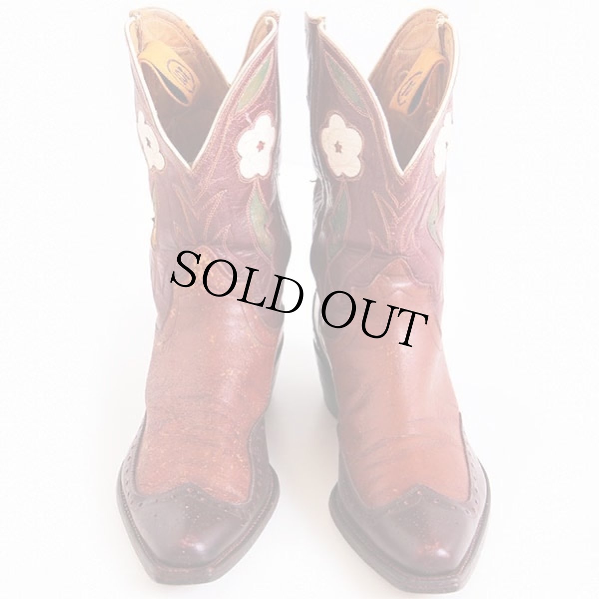 画像3: 50s 101 花柄 ウエスタンブーツ 8★MONTGOMERY WARD Powr Houseパワーハウス (3)