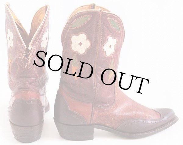 50s 101 花柄 ウエスタンブーツ 8☆MONTGOMERY WARD Powr Houseパワー