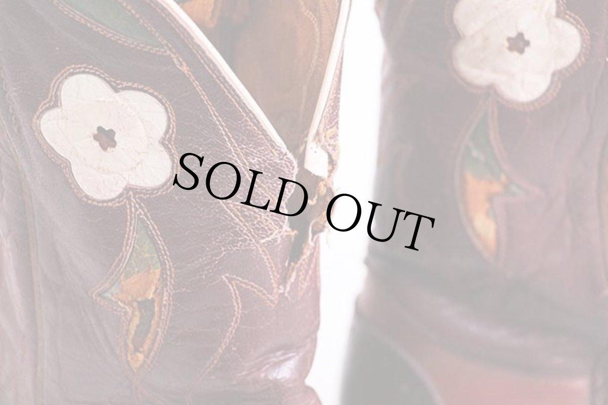 画像8: 50s 101 花柄 ウエスタンブーツ 8★MONTGOMERY WARD Powr Houseパワーハウス (8)