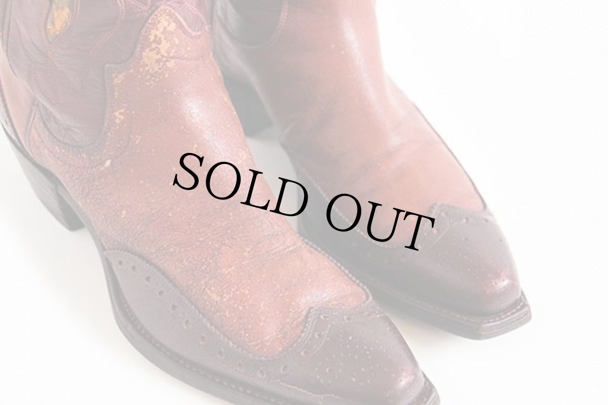 画像6: 50s 101 花柄 ウエスタンブーツ 8★MONTGOMERY WARD Powr Houseパワーハウス (6)