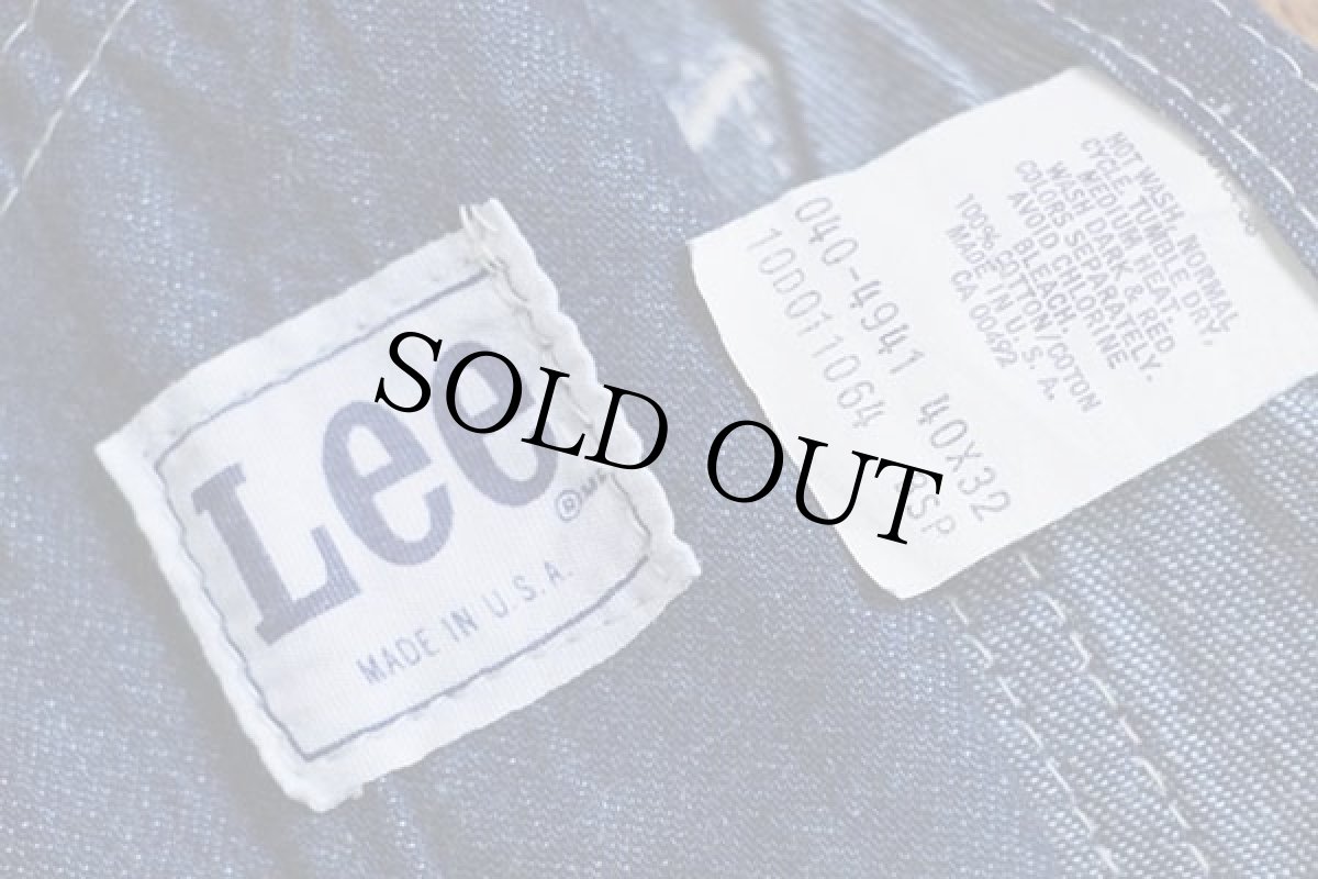 画像3: 70s USA製 Leeリー デニム オーバーオール w40 L32 (3)