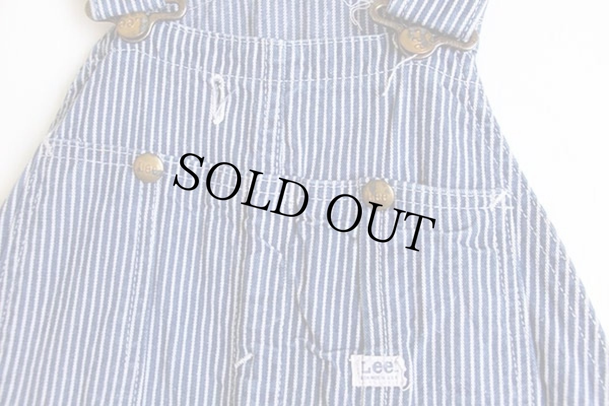 画像3: 60s USA製 Leeリー ヒッコリー ストライプ オーバーオール (3)