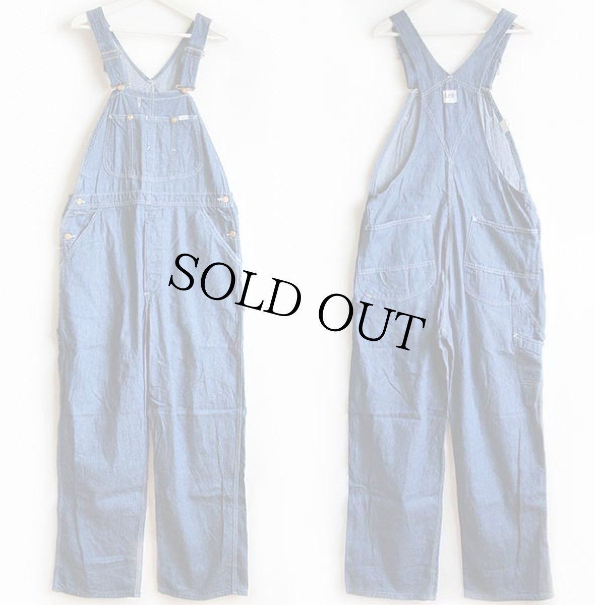 画像2: 70s USA製 Leeリー デニム オーバーオール w40 L32 (2)