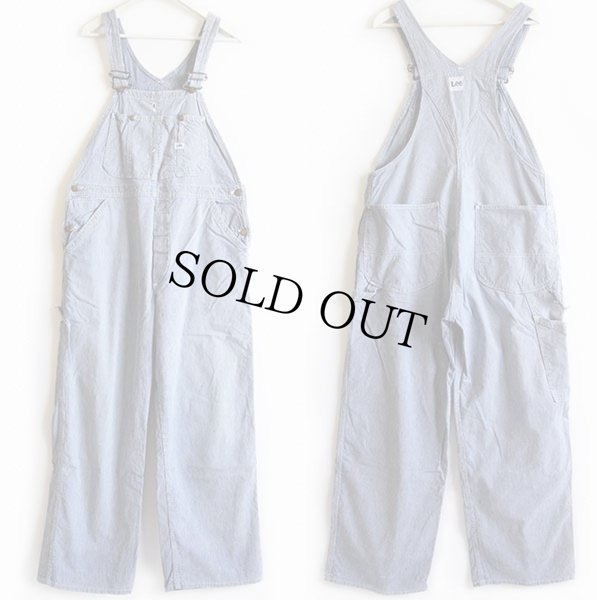 画像2: 50s USA製 Leeリー ピンストライプ オーバーオール (2)