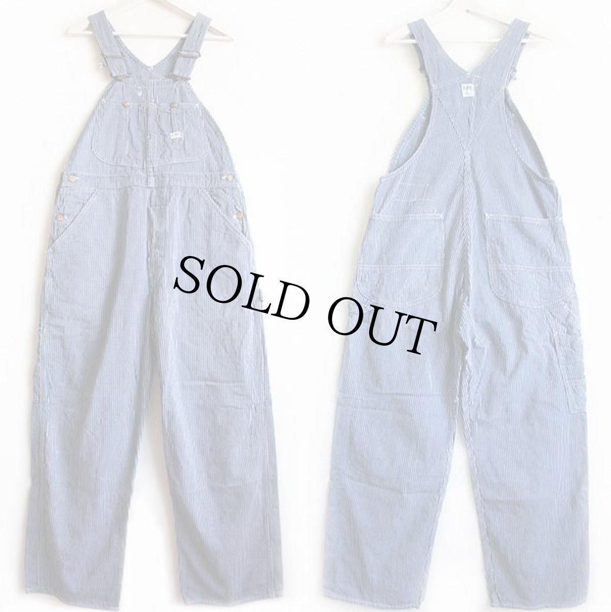 画像2: 60s USA製 Leeリー ヒッコリー ストライプ オーバーオール (2)