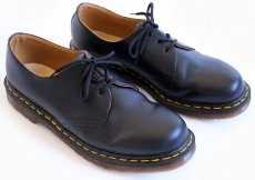 画像1: 英国製 DR.MARTENSドクターマーチン 3ホール レザーシューズ 黒 UK10 (1)