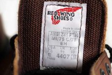 画像5: デッドストック★00s USA製 REDWINGレッドウイング 4407 PT99 スチールトゥ オックスフォード 茶 7.5E★レザーシューズ (5)