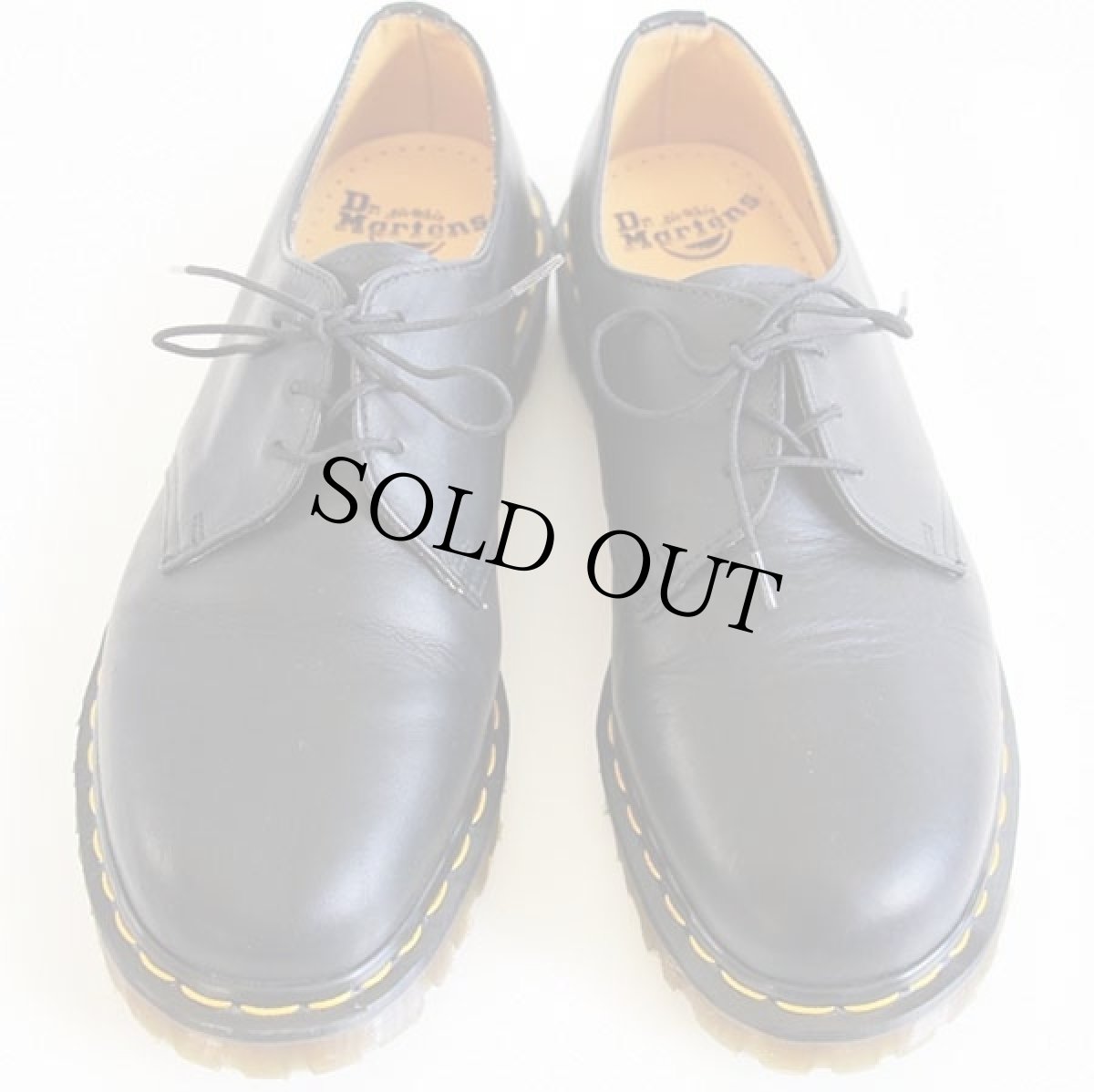 画像2: 英国製 DR.MARTENSドクターマーチン 3ホール レザーシューズ 黒 UK8 (2)