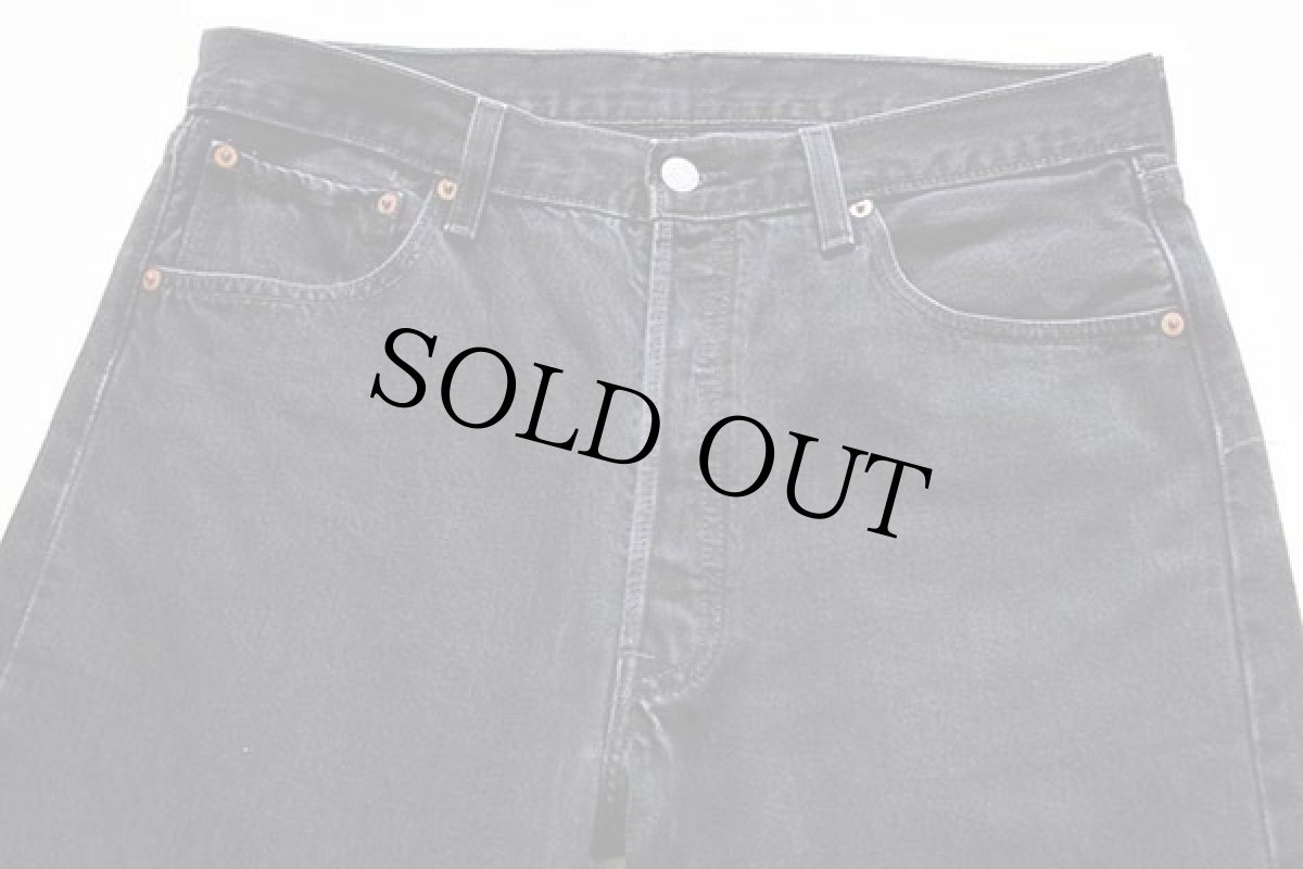 画像2: 90s USA製 Levi'sリーバイス 501 ブラック デニムパンツ w34 (2)