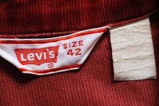 画像4: 70s USA製 Levi'sリーバイス コーデュロイジャケット 赤 42 (4)