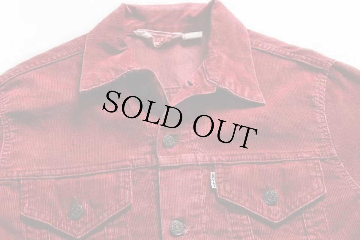 画像3: 70s USA製 Levi'sリーバイス コーデュロイジャケット 赤 42 (3)