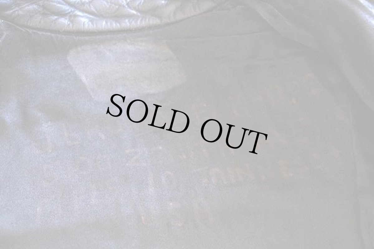 画像4: 60s UNKNOWN パッド入り シングルライダース レザージャケット 黒 (4)